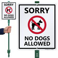 No Dogs Allowed with Graphic Sign