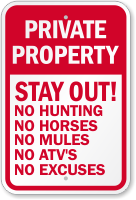 Stay Out Private Property Sign
