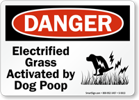 Electrified Grass Activated by Dog Poop