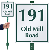 Custom Address Sign with House Number and Street Name