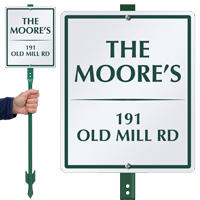 Custom Address Sign with Name House Number and Street