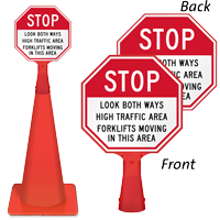 Look Both Ways High Traffic Area Sign