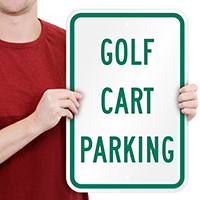 GOLF CART PARKING Signs