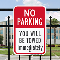 No Parking Tow Away Signs
