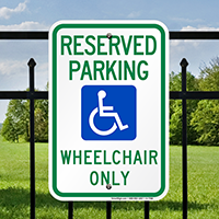 Handicap Parking Only Signs