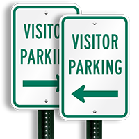 Visitor Parking Signs (arrow pointing left)