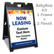 Now Leasing BigBoss Portable Custom Sidewalk Sign