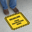 Add Headline and Instructions Custom SlipSafe Floor Sign
