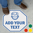 Add Your Text Custom Face Mask SlipSafe Floor Sign