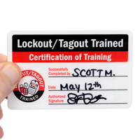 Self Laminating Safety Wallet Card