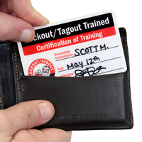 Plastic Lockout Wallet Card