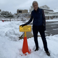 Driveway May Be Slippery ConeBoss Sign