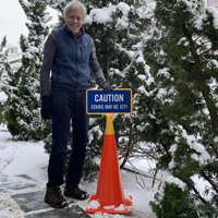Stairs May Be Icy ConeBoss Sign