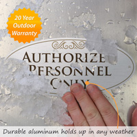 Restricted Access Door Plate