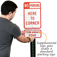 Tow Away Zone Sign