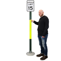 Reflective Post Panel - Fluorescent Lime Green