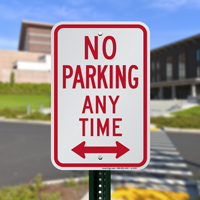 Bi-directional No Parking Sign