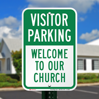 Reserved Visitor Parking Sign