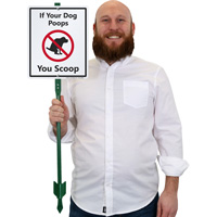 If your dog poops, you scoop sign