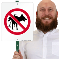 No Dog Pee LawnBoss Sign