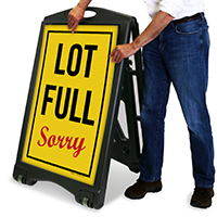 Parking Lot Closed A-Frame Portable Sidewalk Sign