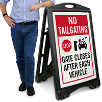 Gate Closes After Each Vehicle Sign