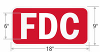 Fire Department Connection (FDC) Sign