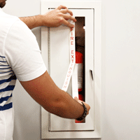 Fire Extinguisher Frosted Glass Decals