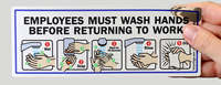 Hand Washing Steps Mirror Decal