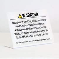 Spanish California Prop 65 Hotel Desk Sign