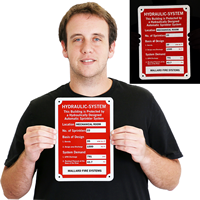 Custom Hydraulic System Sprinkler Signs