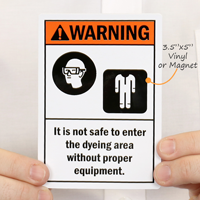 Custom ANSI Warning Sign
