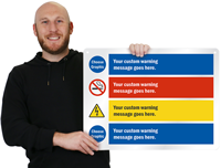 Choose Cliparts And Custom Warning Message Sign