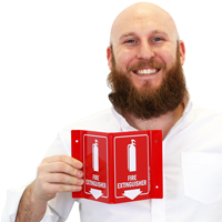 Projecting Fire Extinguisher Sign