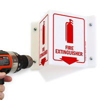 Directional Projecting Fire Extinguisher Sign