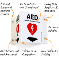 AED Automated External Defibrillator Sign