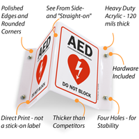 AED Keep Clear Sign