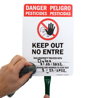 Prohibited Area: Keep Out Pesticide Sign