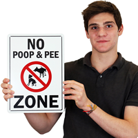 No Poop & Peeing Zone Signs