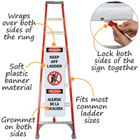 Bilingual OSHA Keep Off Ladder Shield Wrap