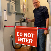 Do Not Enter Door Barricade Sign