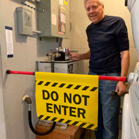 Warning: Do Not Enter Door Sign