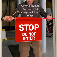 Stop Do Not Enter Door Barricade Sign