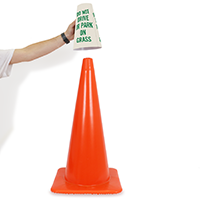 Do Not Drive Or Park On Grass Sign