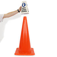 Safety Glasses Required Cone Sleeves