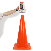 Keep Out Construction Area Cone Message Collar