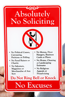 No Soliciting No Excuses Showcase Signs