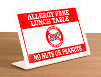 Allergy Free Lunch Table ShowCase™ Sign