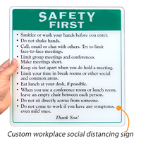 Customize this safe workplace social distancing sign