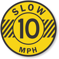 Slow 10 Floor Adhesive Floor Sign